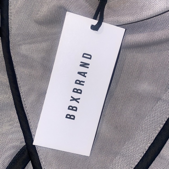Bbxbrand CRAYON GREY MESH CUT OUT MIDI - Picture 3 of 3